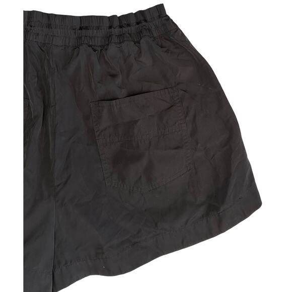 2/$30 Zara Water Repellent Athletic Shorts Black Zipper Pocket Drawstring Size M - Picture 8 of 12
